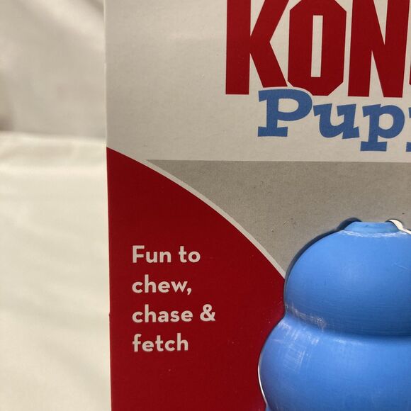 Original KONG for Puppy Healthy Chewing Toy Small Blue Chew Chase Fetch - Picture 8 of 10